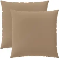 vidaXL Kussensloop 2 st HEERLEN Taupe 80 x 80 cm Polyester