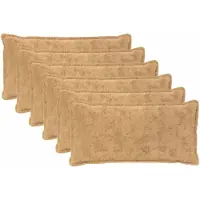 vidaXL Kussensloop 6 st HOUTEN Taupe 40 x 80 cm Nep Konijnenbont