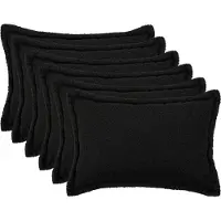 vidaXL Kussensloop 6 st HOUTEN Zwart 30 x 50 cm Bouclé