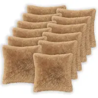 vidaXL Kussen 12 st HEERLEN Taupe 40 x 40 cm PV Fleece