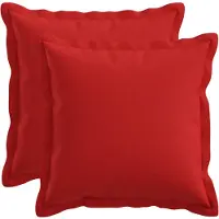 vidaXL Kussen met kussen HOUTEN 2 st Rood Faux Linnen