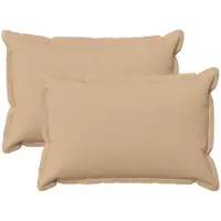 vidaXL Kussen met kussen HOUTEN 2 st Crèmekleurig Faux Linnen