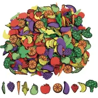 Colorations - Zelfklevende Foam Groenten en Fruit Stickers, 500st.