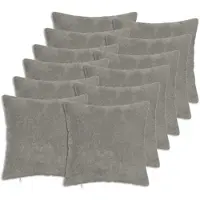 vidaXL Kussensloop 12 st HEERLEN Lichtgrijs 45 x 45 cm
