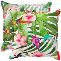 vidaXL Kussensloop 2 st HOUTEN Meerkleurig 80 x 80 cm Polyester