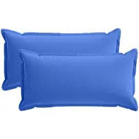vidaXL Kussensloop 2 st HOUTEN Koninklijk Blauw 40 x 80 cm Polyester