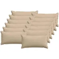 vidaXL Kussensloop 12 st HOUTEN Taupe 40 x 80 cm corduroy