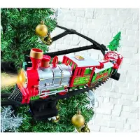 Christmas gifts Kersttrein 31-delig - Met Licht- en Geluidseffecten - Kerstdecoratie voor Onder de Kerstboom - Werkt op 2xAA Batterijen (excl.) - Rood/Groen - 44,6x26,2x10,6 cm