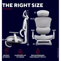 Trust GXT 725W Rivara - Ergonomische Gamestoel - 3D-armleuningen - Ademende Mesh - Ingebouwde beensteun - Tot 150 kg - Wit