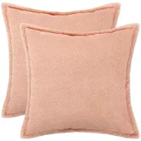 vidaXL Kussensloop 2 st HOUTEN Roze 60 x 60 cm Bouclé