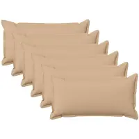 vidaXL Kussen met kussen HOUTEN 6 st Crèmekleurig Faux Linnen