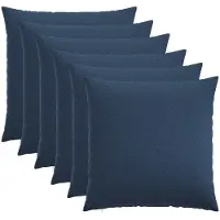 vidaXL Kussensloop 6 st HEERLEN Blauw 60 x 60 cm Stof
