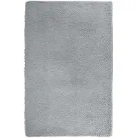 vidaXL Hoogpolig vloerkleed NAVARRA 130x200 cm polyester lichtgrijs