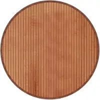 vidaXL Vloerkleed rond 60 cm bamboe bruin