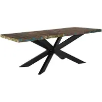 vidaXL Eettafel 180x90x76 cm massief gerecycled hout