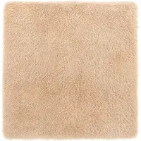 vidaXL Hoogpolig vloerkleed NAVARRA 120x120 cm polyester beige