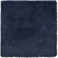 vidaXL Hoogpolig vloerkleed NAVARRA 240x240 cm polyester marineblauw