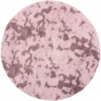 vidaXL Hoogpolig vloerkleed NAVARRA 240x240 cm polyester stoffig roze