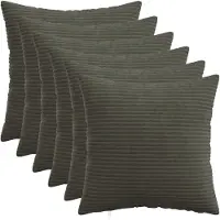 vidaXL Kussensloop 6 st HEERLEN Antracietkleurig 45 x 45 cm corduroy