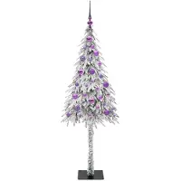 vidaXL Kerstboom met 150 LED met standaard Wit 150 cm PE en Staal