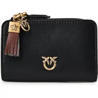 Pinko Love Wallet Portemonnee Leder 12 cm zwart