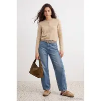 Trendyol TRENDYOLMİLLA Dames Beige Effen Lang Regular fit Vesten