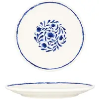Bonna Dessertbord lavis blue porselein 21 cm set van 6