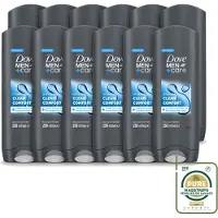 Dove 12 x - Douchegel - Men+ Care Clean Comfort - Comfort en verzorging - 250 ml - Wasstrips - Douchegel - Fris - Energie - Reiniging - Hydraterend