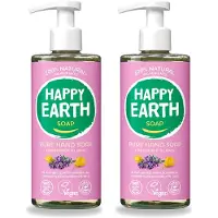 Happy Earth 2 x – Handzeep – 100% Natuurlijk Lavender Ylang – 300 ml - Voordeelverpakking - 2 stuks