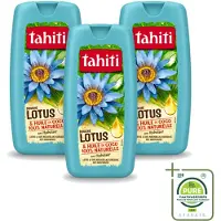 Tahiti 3 x - Douchegel - Lotus & Kokosolie - Hydraterend - 250 ml - Grootverpakking - Vaatwasstrips - Douchegel - Kokosolie - Lotus - Hydraterende Douchegel - Huid Verzorging