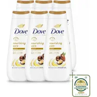 Dove 6 x Douchecrème - Nourishing Care - Arganolie - 400 ml - Wasstrips - Douchegel - Hydraterend - Voedend - Droge Huid - Arganolie