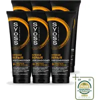 Syoss 6 x - Intense Repair - Deep Conditioner - Herstelt & Versterkt - 250 ml - Wasstrips - Haarherstel - Haarverzorging - Droog Haar - Beschadigd Haar - Haarversterking