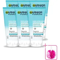 Garnier 6 x - Pure Active - Dagelijkse Scrub - Niacinamide & BHA - Exfolieert & Reinigt Poriën - 150 ml - Bulkverpakking - Exfoliatie - Douchemop - Reinigen