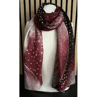 Sarlini Dames Sjaal Bordeaux Met Zwart