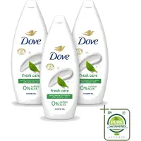 Dove 3 x – Douchegel – Fresh Care – 250 ml - Grootverpakking - Vaatwasstrips - Douchegel - Fris - Schone Huid - Huid Reinigen - Huid Hydrateren