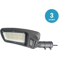 Tsong LED Straatverlichting 100W 16000lm - Koelwit 4000K - IP66 - 3 stuks - 230V
