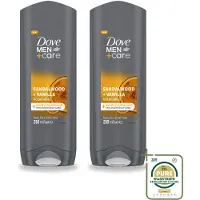 Dove 2 x – Douchegel – Men+Care Sandalwood & Vanilla – 250 ml - Wasstrips - Douchegel Mannen - Huid Verzorging - Mannelijke Huid - Hydraterende Douchegel - Douchegel Voor Mannen