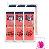 Le Petit Marseillais 6 x – Douchegel – Grenade Bio – 400 ml - Bulkverpakking - Douchegel - Douchemop - Biologische douchegel
