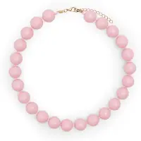 Manfield - Dames - Roze kralenketting - Maat 1
