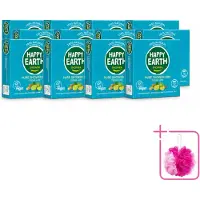 Happy Earth 12 x – Shower Bar – 100% Natuurlijk Cedar Lime – 90 g - Bulkverpakking - Douchebar - Douchemop - Natuurlijke douche