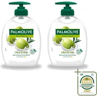 Palmolive 2 x – Handzeep – Melk & Olijf – 300 ml - Wasstrips - Handzeep Melk En Olijf - Handen Reinigen - Handen Verzorgen - Melk En Olijf Handzeep - Milde Handzeep