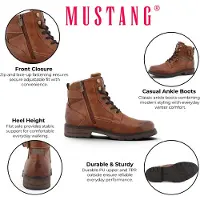 Mustang Veterboots donkerbruin