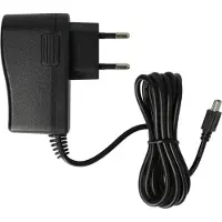 VHBW USB Mini B thuislader met vaste kabel - 2A / zwart - 1,2 meter