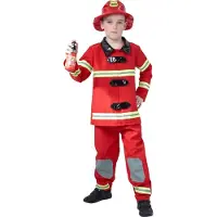 Vegaoo - Rood brandweerman pak voor kinderen