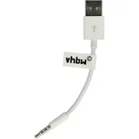 VHBW Data- en oplaadkabel compatibel met alle generaties Apple iPod Shuffle - 0,10 meter