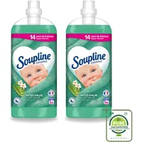 Soupline 2 x - Wasverzachter - Aloë Vera - 56 Wasbeurten - 1.3L - Grootverpakking - Vaatwasstrips - Wasverzachter Aloë Vera - Frisse Geur - Zachte Kleding - 14 Dagen Frisheid - Natuurlijke Geur