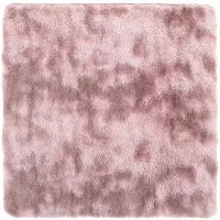 vidaXL Hoogpolig vloerkleed NAVARRA 200x200 cm polyester stoffig roze