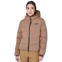Equestro Dames Winterjas met Capuchon L Tobacco