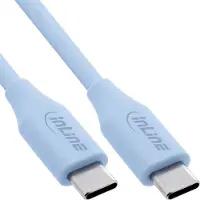 InLine 35895B, 0,5 meter, USB-C, USB-C, USB 2.0, 0,48 Gbit/s, blauw