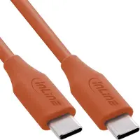 InLine USB-C kabel, 100W, PD snellaadkabel, siliconen kabel, flexibel, geschikt voor iPhone, Air 17 Pro 16 15, iPad, Galaxy S23, Pixel Tablet